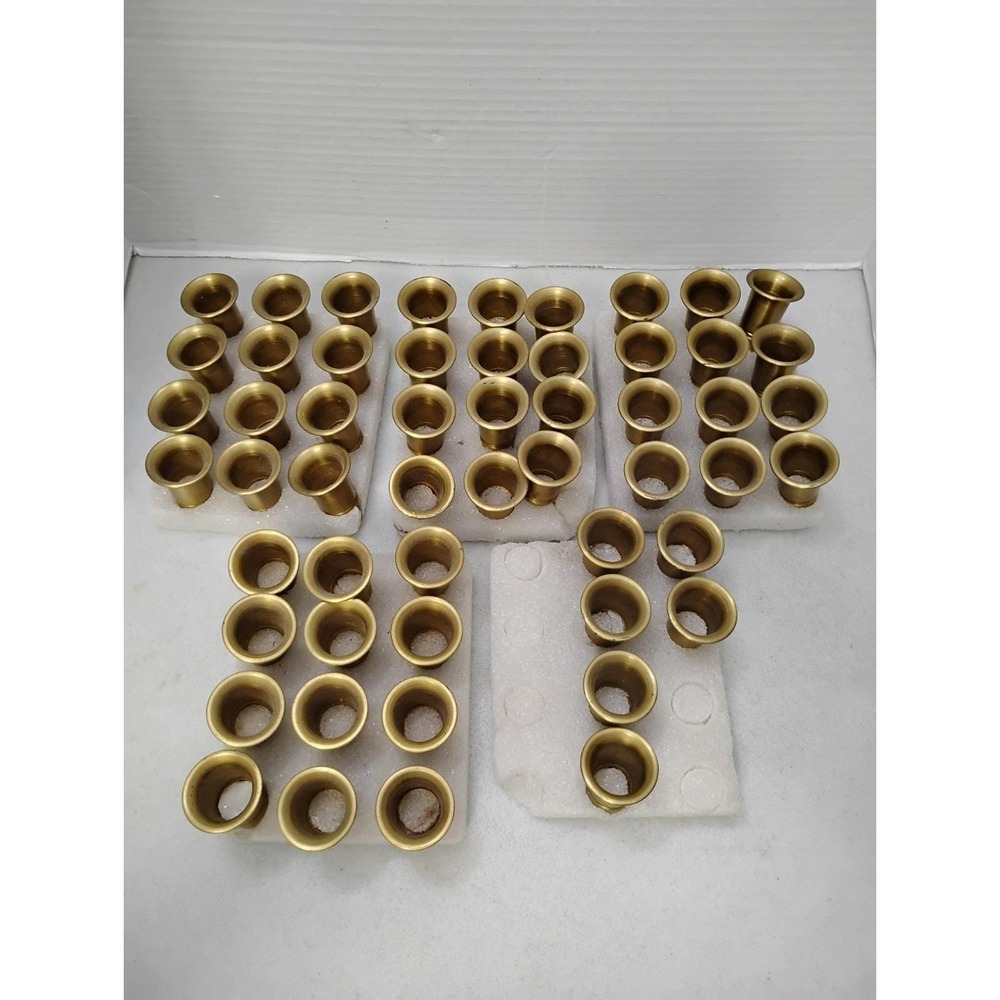 VTG Garden Club Solid Brass Candle Holders Flower Arrangement Wood Craft LOT 54